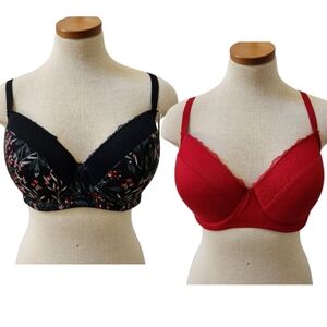 Bundle Anne Klein 2-Pack bra Ultra soft brushed microfiber lightly padded under…